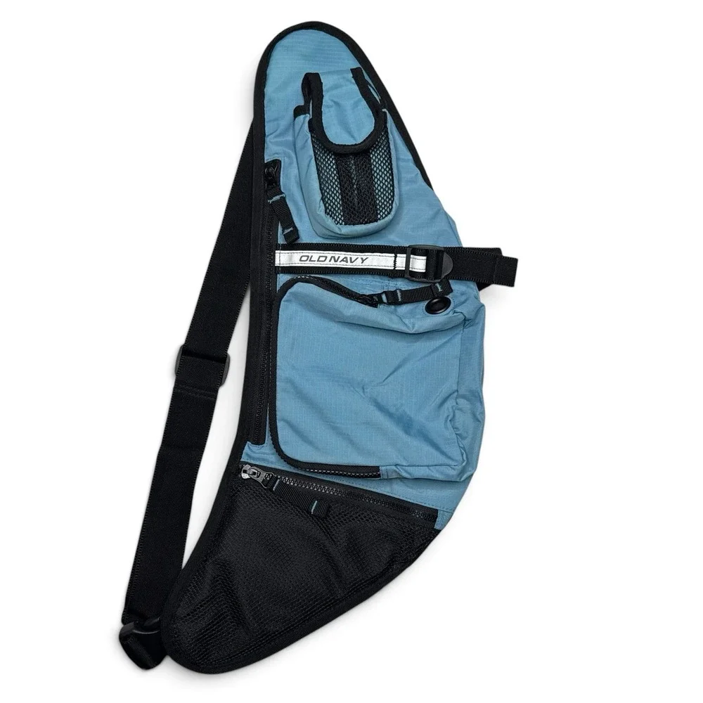 Vintage Y2K 2003 Old Navy Trail Hiking Crossbody Sling Bag Nylon Adjustable